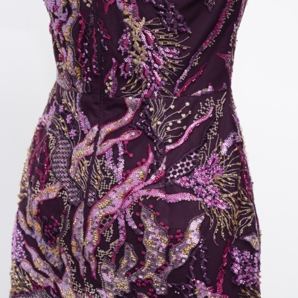 Dress The Population Floral Sequin Embroidery Mini‎ Dress - Picture 11 of 13